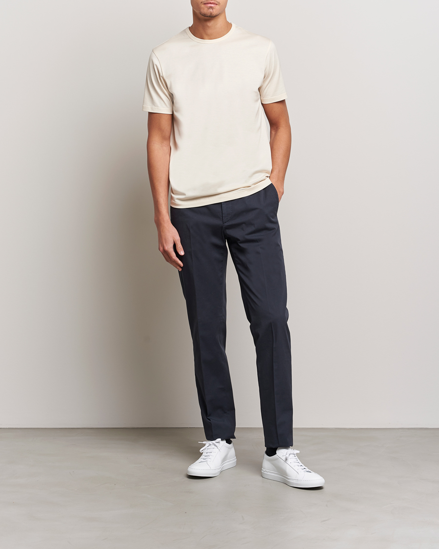 Homme | T-shirts | Sunspel | Crew Neck Q82 Cotton T-Shirt Undyed