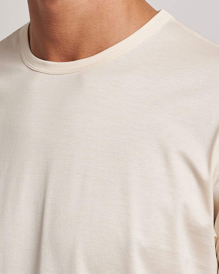 Heren | T-shirts | Sunspel | Crew Neck Q82 Cotton T-Shirt Undyed