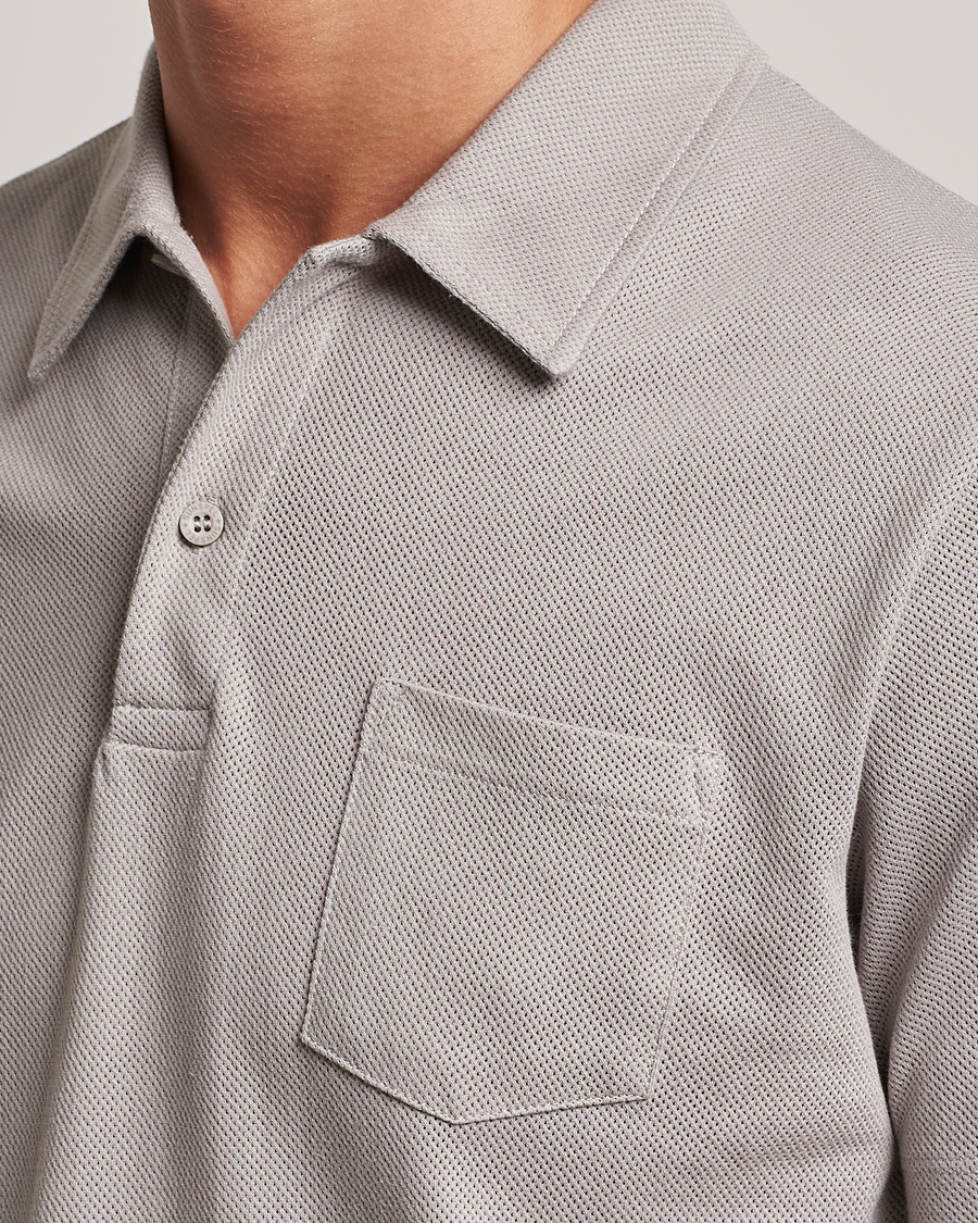 Homme | Polos | Sunspel | Riviera Polo Shirt Mid Grey