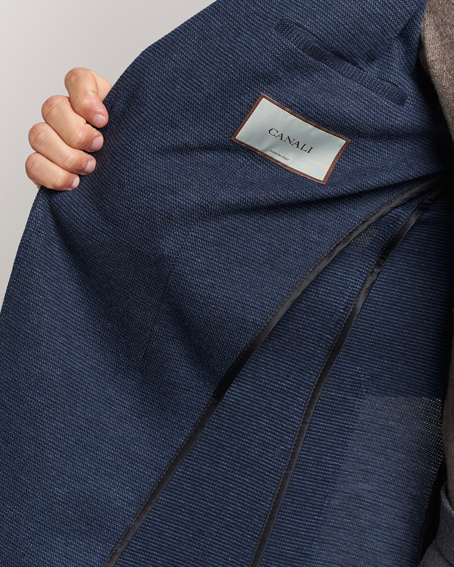 Homme | Blazers | Canali | Structured Jersey Jacket Blue