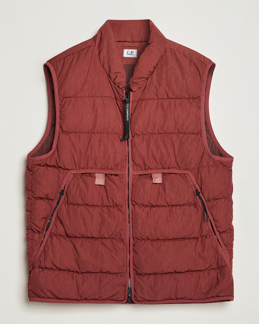 Homme | Manteaux Et Vestes | C.P. Company | Eco-Chrome R Lightweight Down Vest Wine