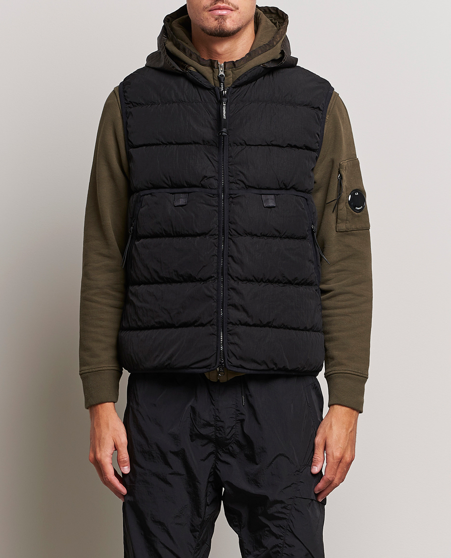 Homme | Manteaux Et Vestes | C.P. Company | Eco-Chrome R Lightweight Down Vest Black