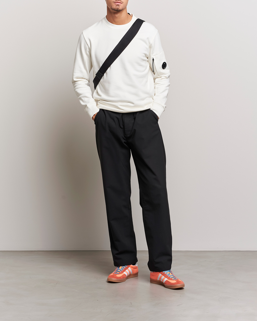 Homme | Pulls Et Tricots | C.P. Company | Diagonal Raised Fleece Lens Sweatshirt White