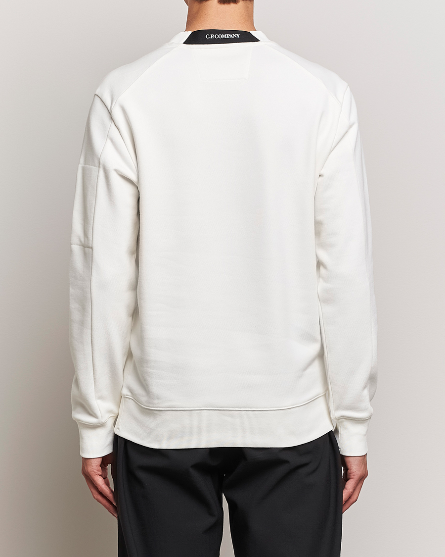 Homme | Pulls Et Tricots | C.P. Company | Diagonal Raised Fleece Lens Sweatshirt White