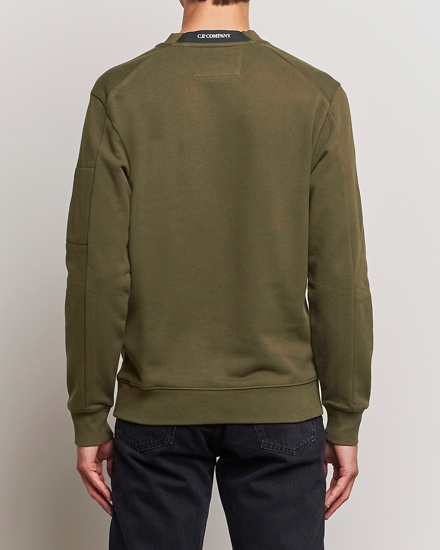 Homme | Pulls Et Tricots | C.P. Company | Diagonal Raised Fleece Lens Sweatshirt Military Green
