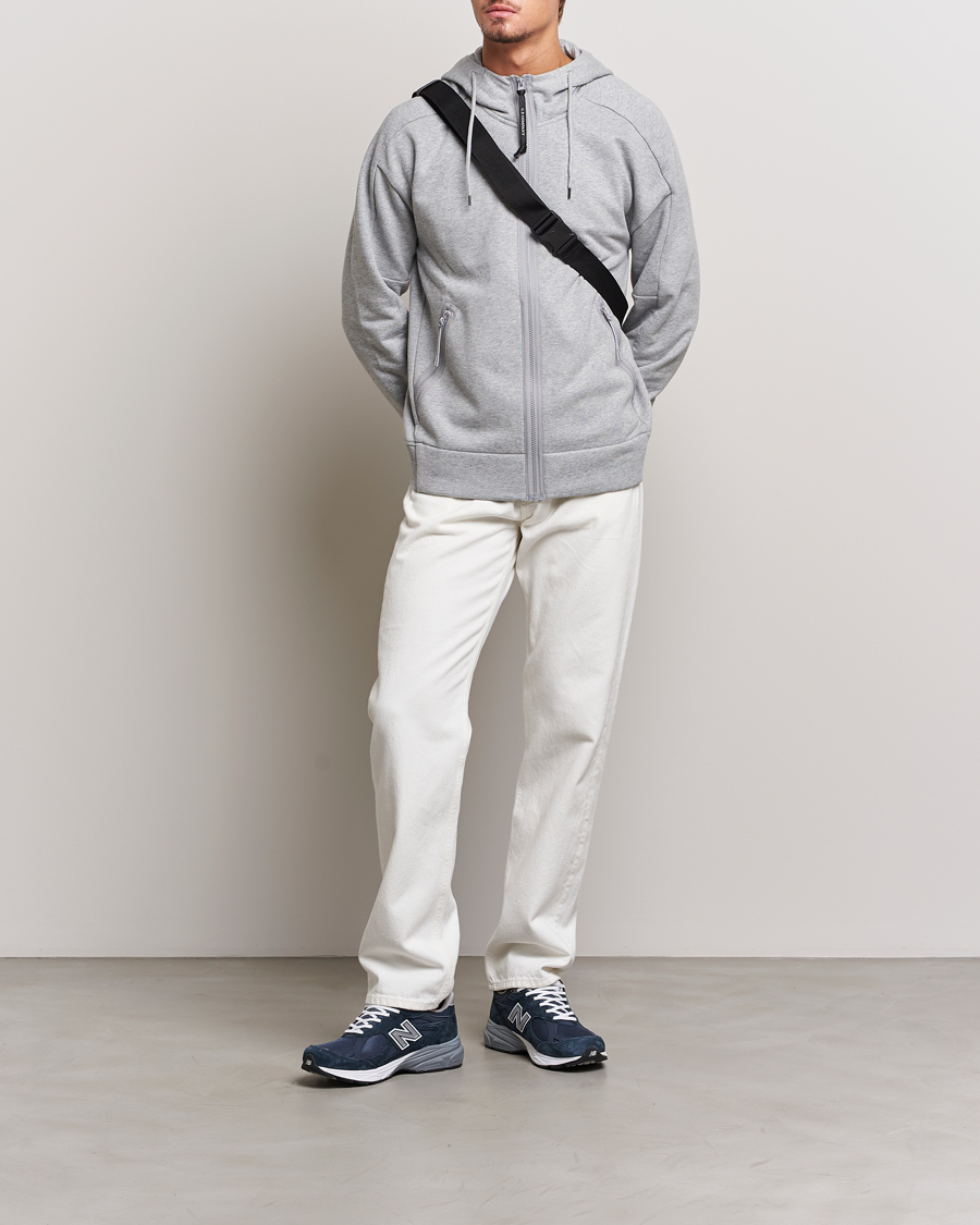 Heren | Truien | C.P. Company | Diagonal Raised Fleece Full Zip Goggle Hoodie Grey
