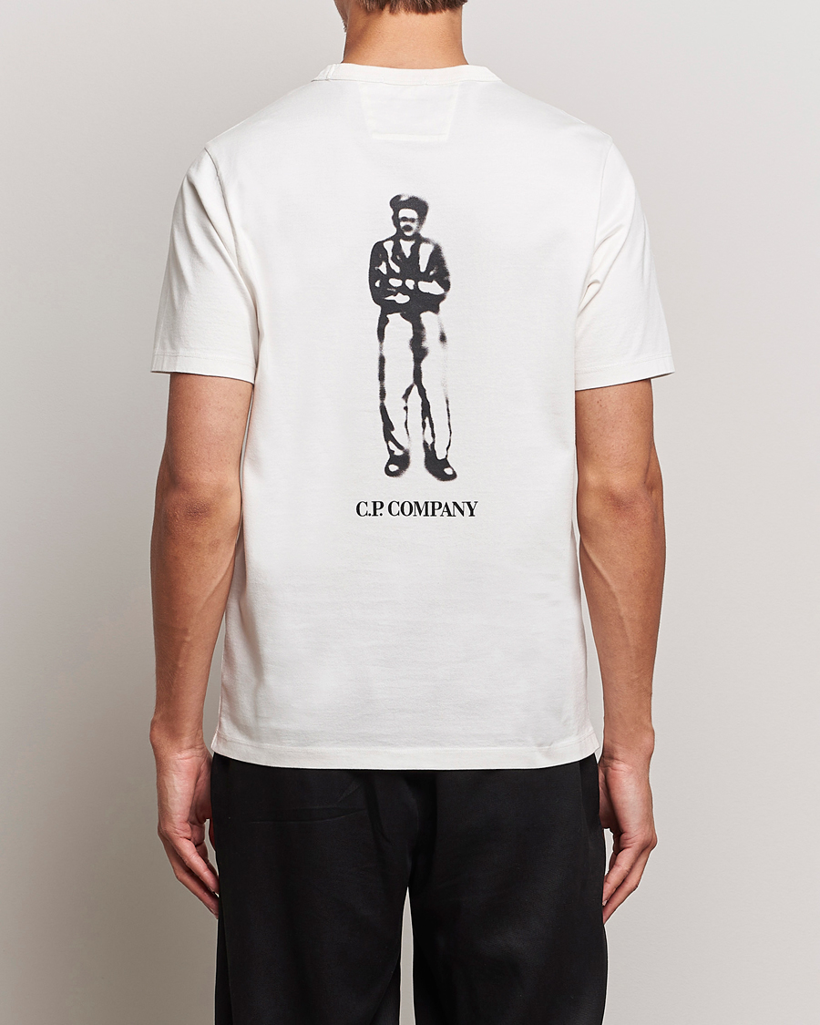 Homme | T-shirts | C.P. Company | Mercerized Jersey Logo T-Shirt White