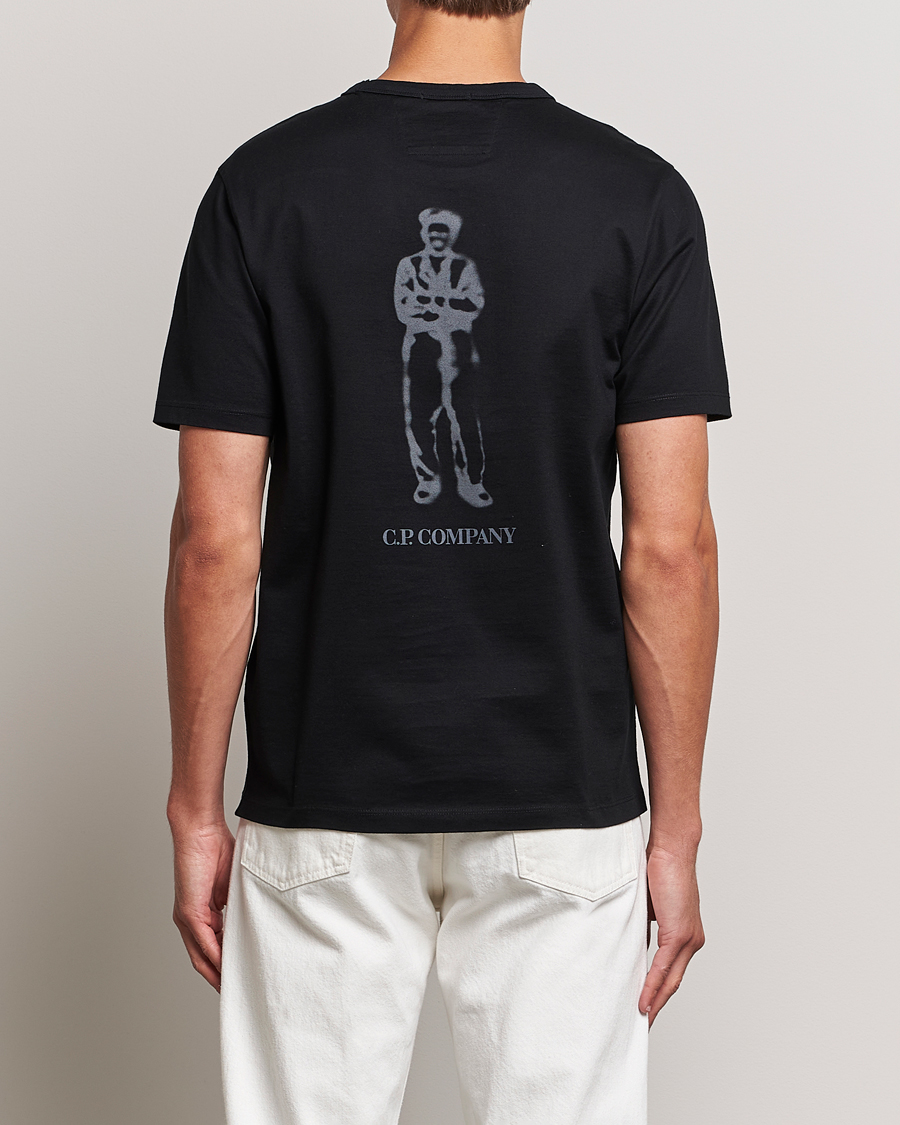 Homme | T-shirts | C.P. Company | Mercerized Jersey Logo T-Shirt Black