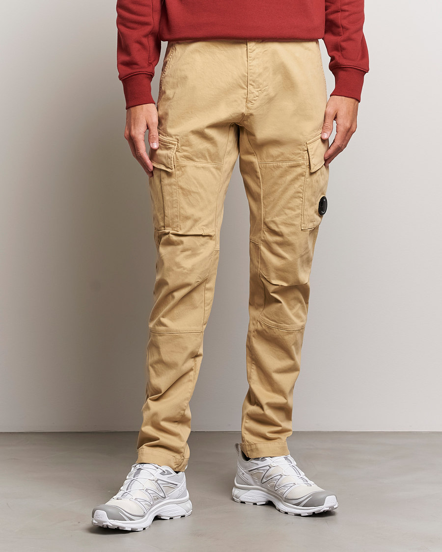 Homme | Pantalons | C.P. Company | Stretch Satin Lens Cargo Pants Beige