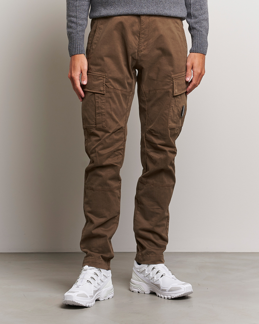 Homme | Pantalons | C.P. Company | Stretch Satin Lens Cargo Pants Light Brown