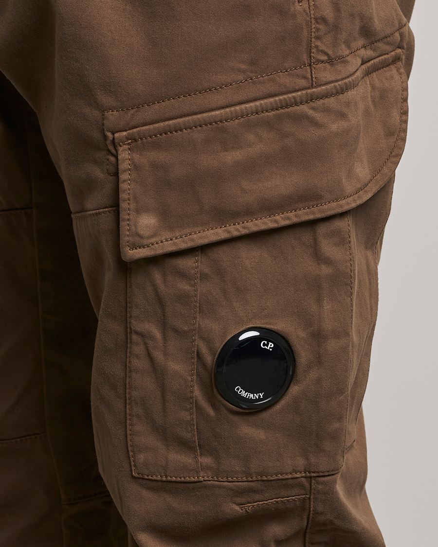 Homme | Pantalons | C.P. Company | Stretch Satin Lens Cargo Pants Light Brown