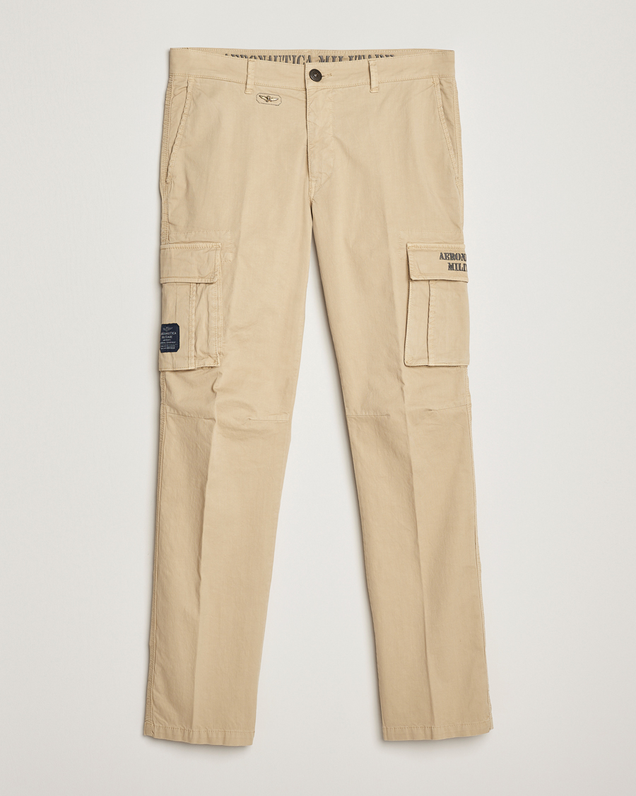 Heren | Broeken | Aeronautica Militare | Cotton Cargo Pants Sand