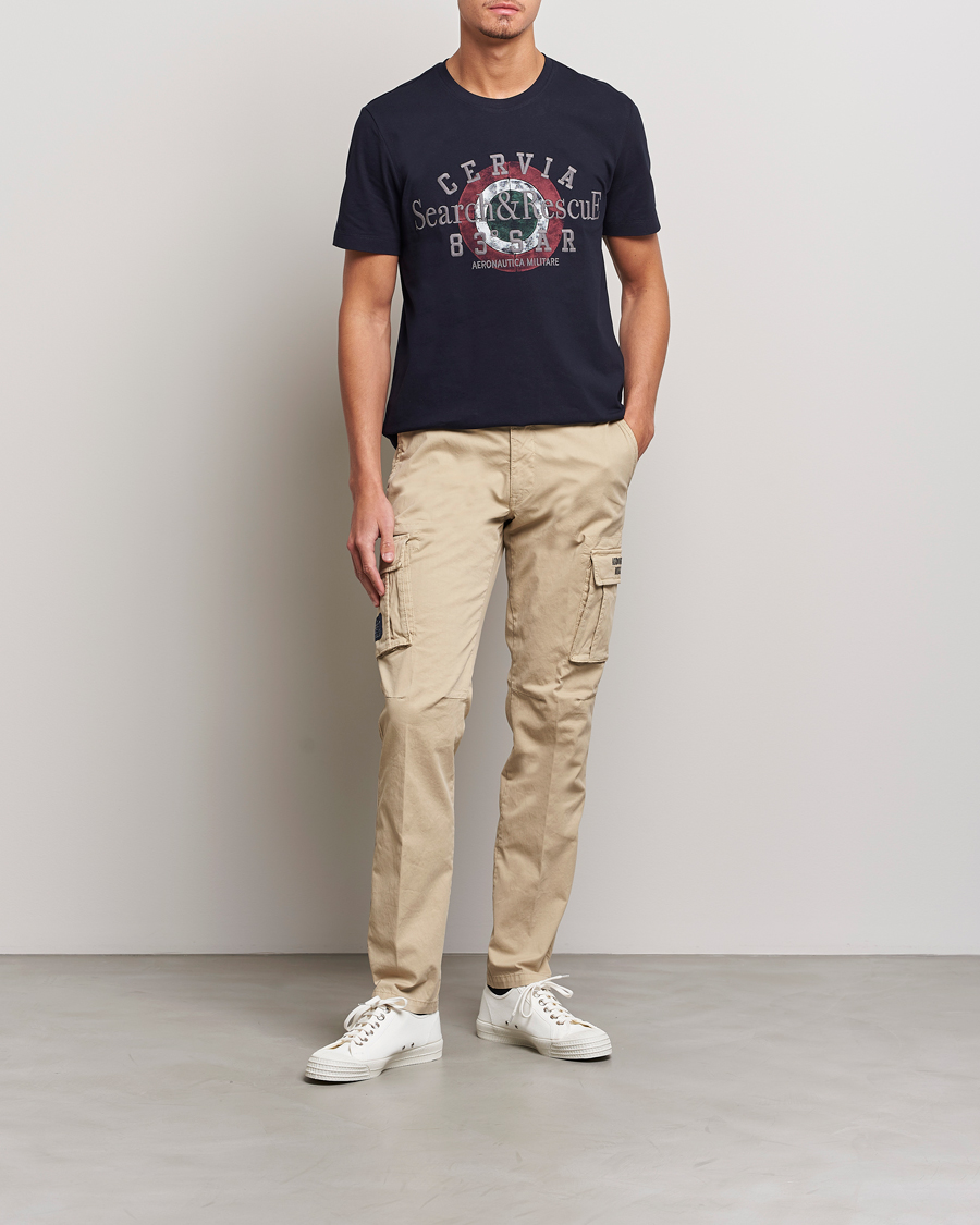 Heren | Broeken | Aeronautica Militare | Cotton Cargo Pants Sand