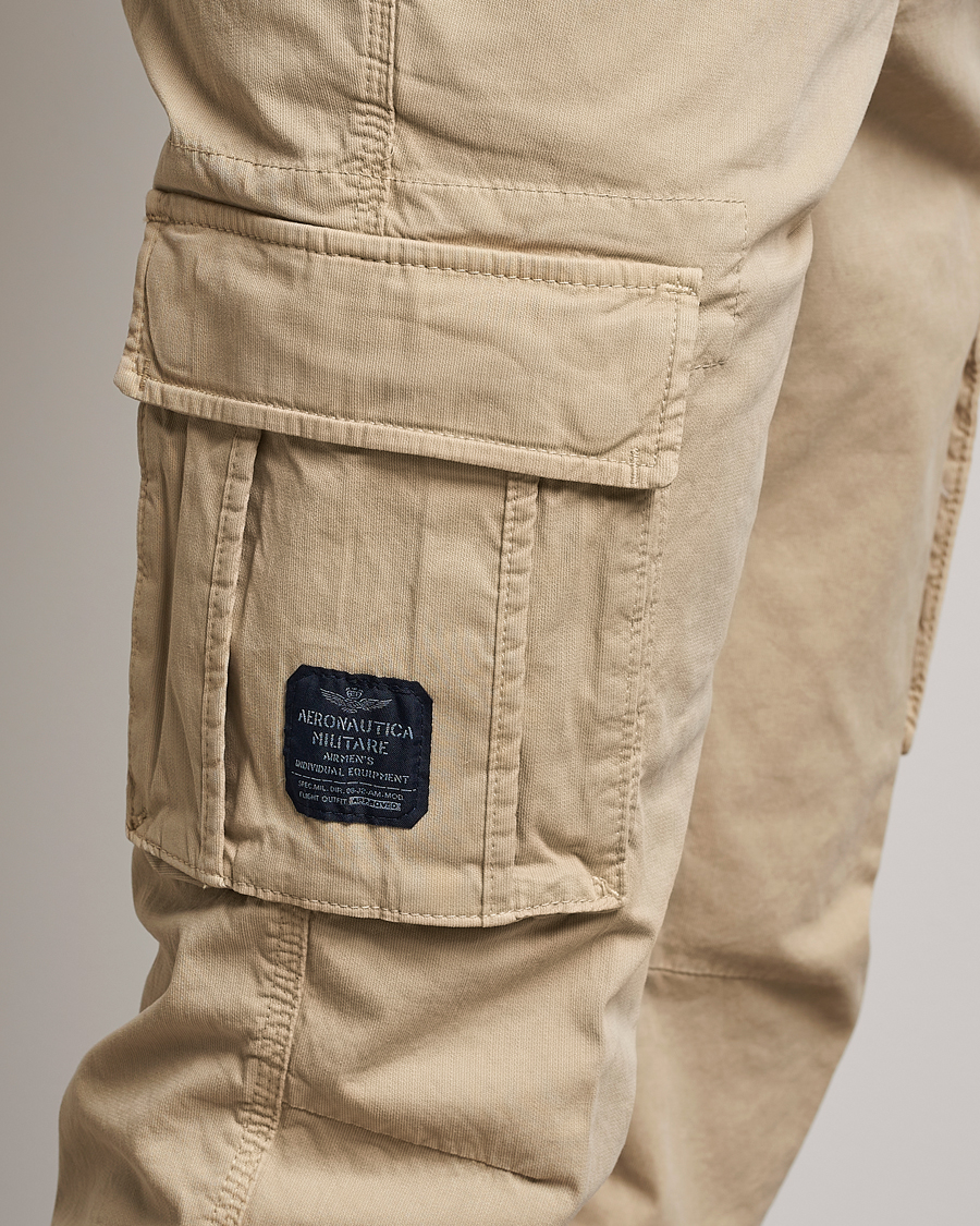 Heren | Broeken | Aeronautica Militare | Cotton Cargo Pants Sand