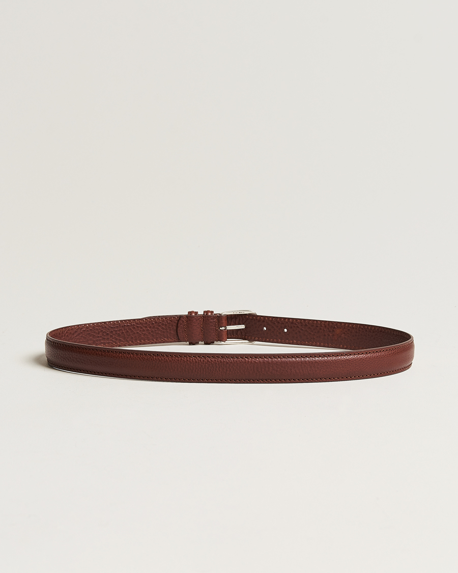 Homme | Anderson's Grained Leather Belt 3 cm Brown | Anderson's | Grained Leather Belt 3 cm Brown