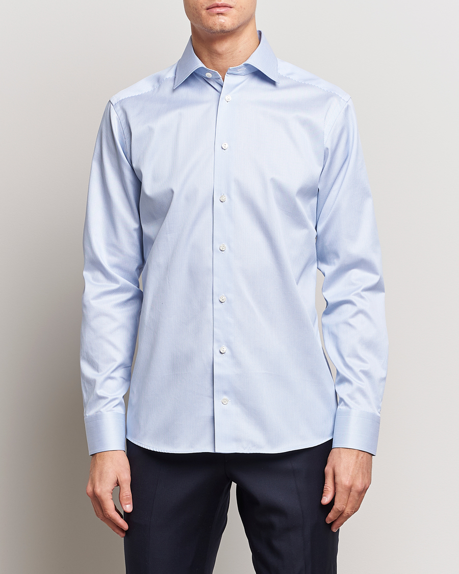 Heren | Overhemden | Eton | Slim Fit Signature Twill Shirt Blue/White