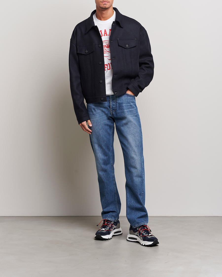 Homme | Manteaux Et Vestes | Dsquared2 | Felt Wool Bomber Jacket Navy