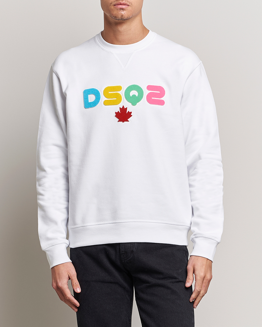 Homme | Pulls Et Tricots | Dsquared2 | Cool Fit Leaf Sweatshirt White