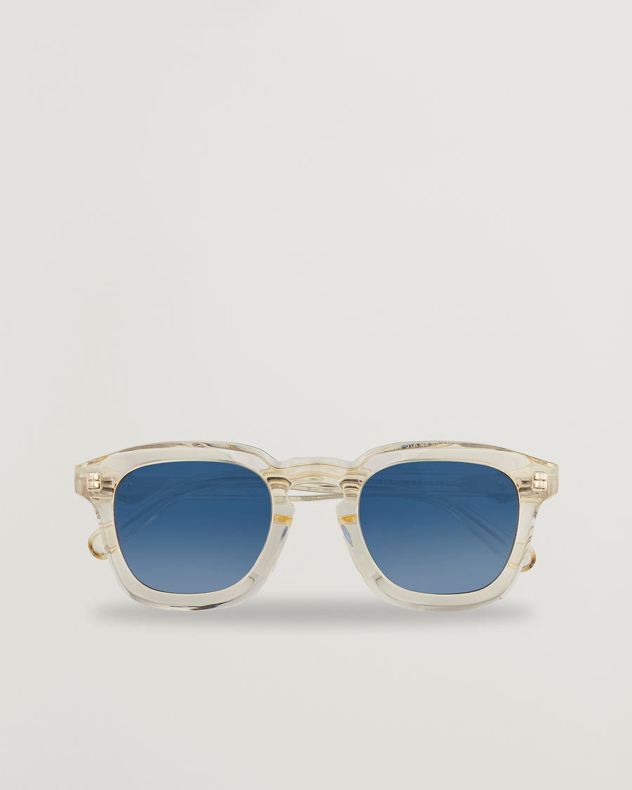 Homme | Moncler Lunettes Gradd Sunglasses Shiny Beige/Blue | Moncler Lunettes | Gradd Sunglasses Shiny Beige/Blue