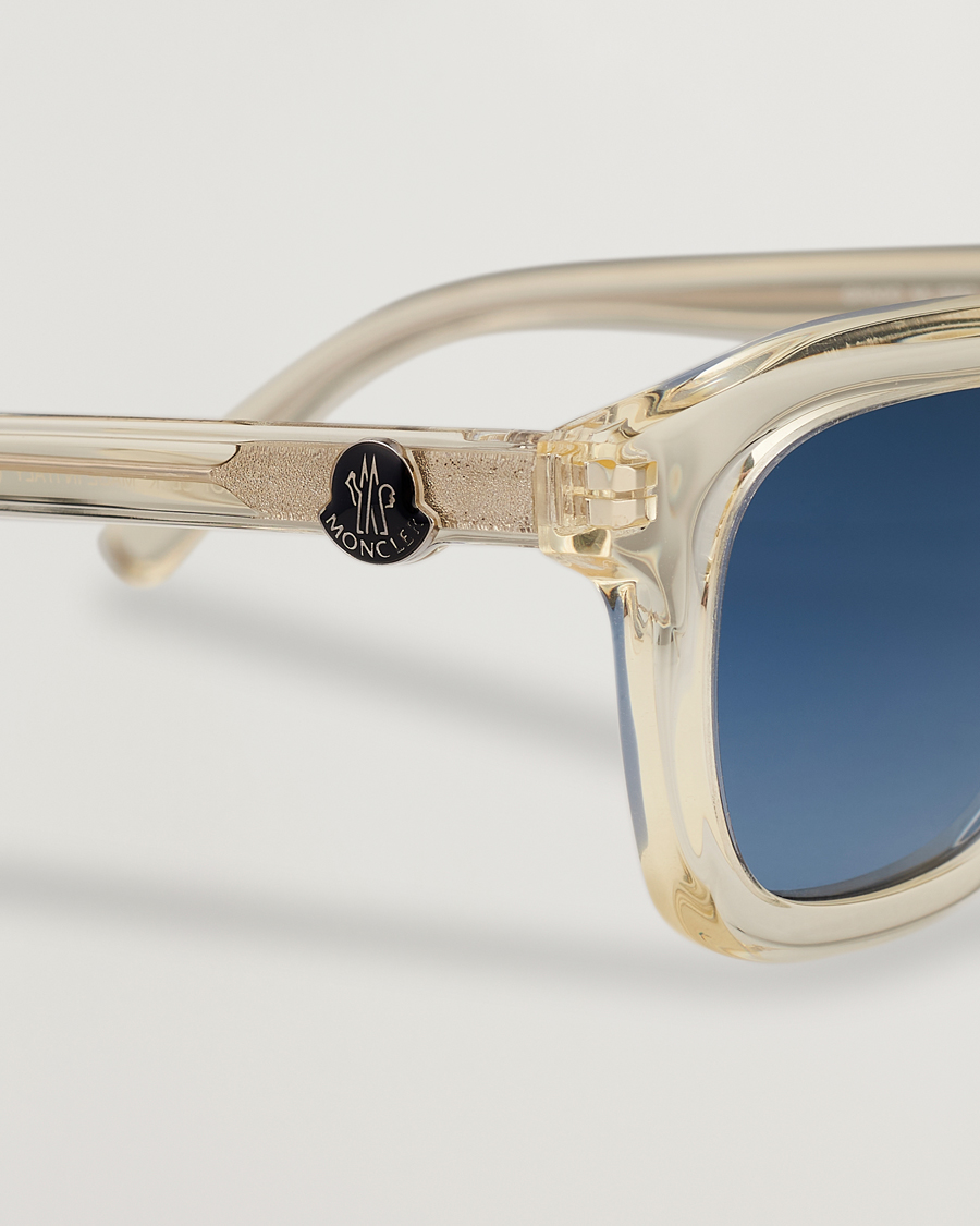 Homme | Moncler Lunettes Gradd Sunglasses Shiny Beige/Blue | Moncler Lunettes | Gradd Sunglasses Shiny Beige/Blue