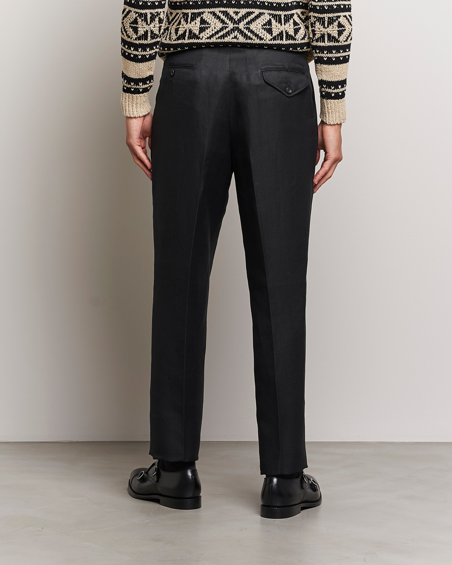Homme | Pantalons | Ralph Lauren Purple Label | Byron Pleated Trousers Black