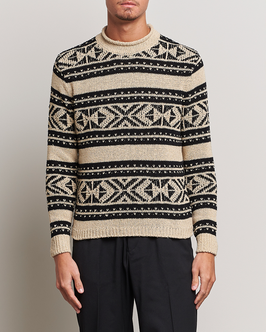 Homme | Pulls Et Tricots | Ralph Lauren Purple Label | Geo Pattern Sweater Cream