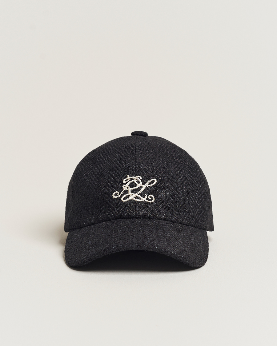 Homme | Ralph Lauren Purple Label Linen/Silk Baseball Cap Black | Ralph Lauren Purple Label | Linen/Silk Baseball Cap Black