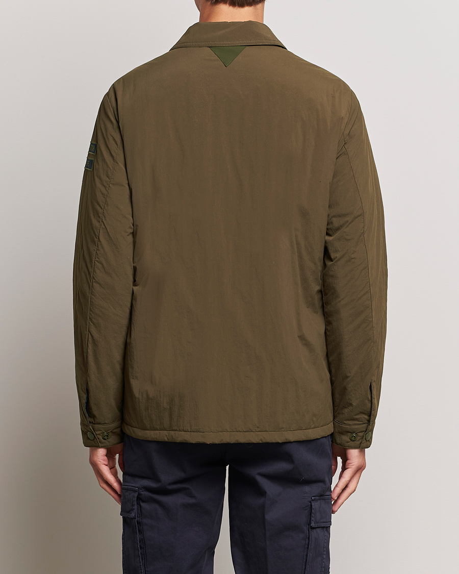 Heren | Jassen | Aeronautica Militare | Light Padded Pocket Shirt Jacket Off Green