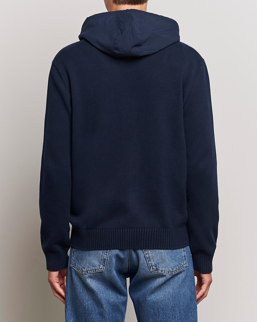 Heren | Truien | Aeronautica Militare | Mixed Full Zip Hoodie Dark Blue
