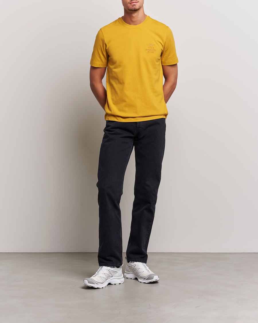 Heren | T-shirts | Aeronautica Militare | TS2129 Crew Neck T-Shirt Yellow