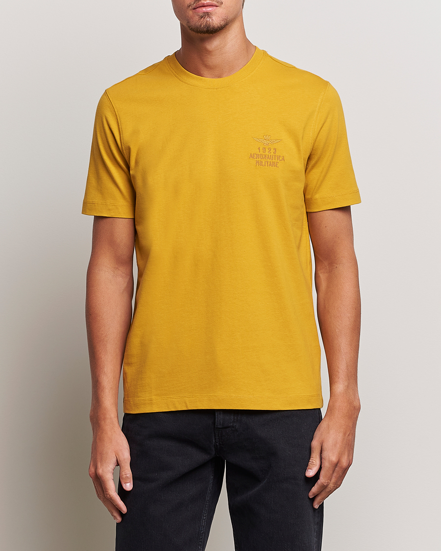 Heren | T-shirts | Aeronautica Militare | TS2129 Crew Neck T-Shirt Yellow