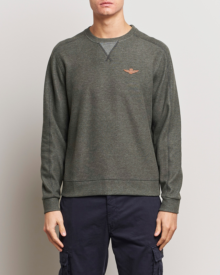 Homme | Pulls Et Tricots | Aeronautica Militare | Felpa Cotton Sweatshirt Olive Green