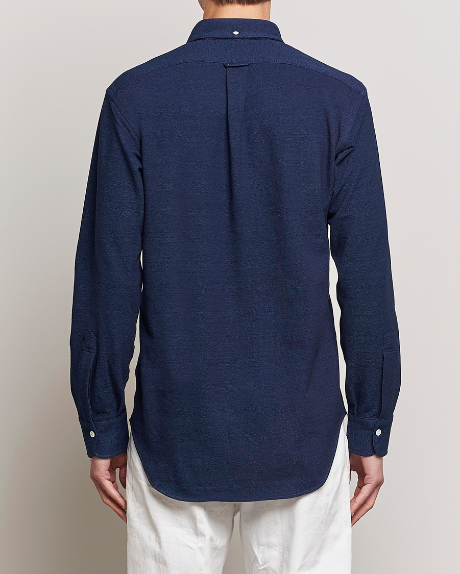 Homme | Chemises | Kamakura Shirts | Vintage Ivy Knit Popover Shirt Navy