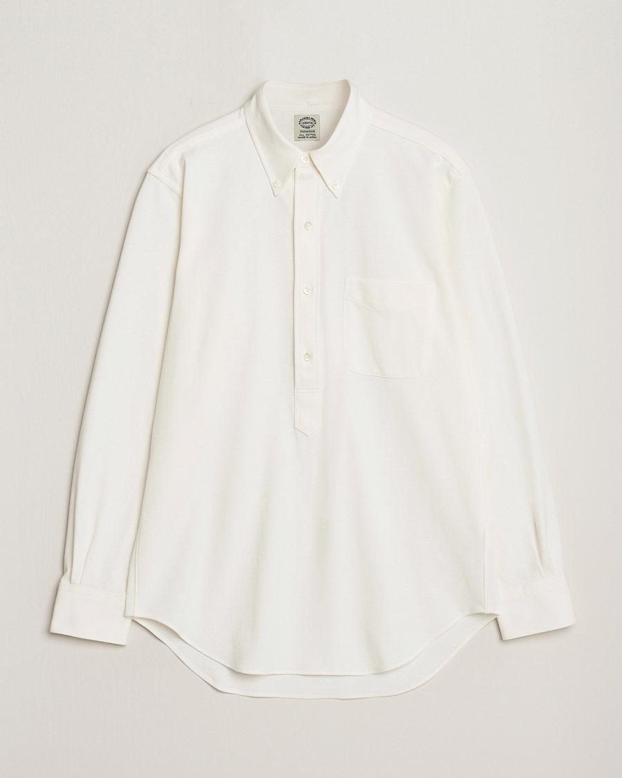 Homme | Chemises | Kamakura Shirts | Vintage Ivy Knit Popover Shirt Off White