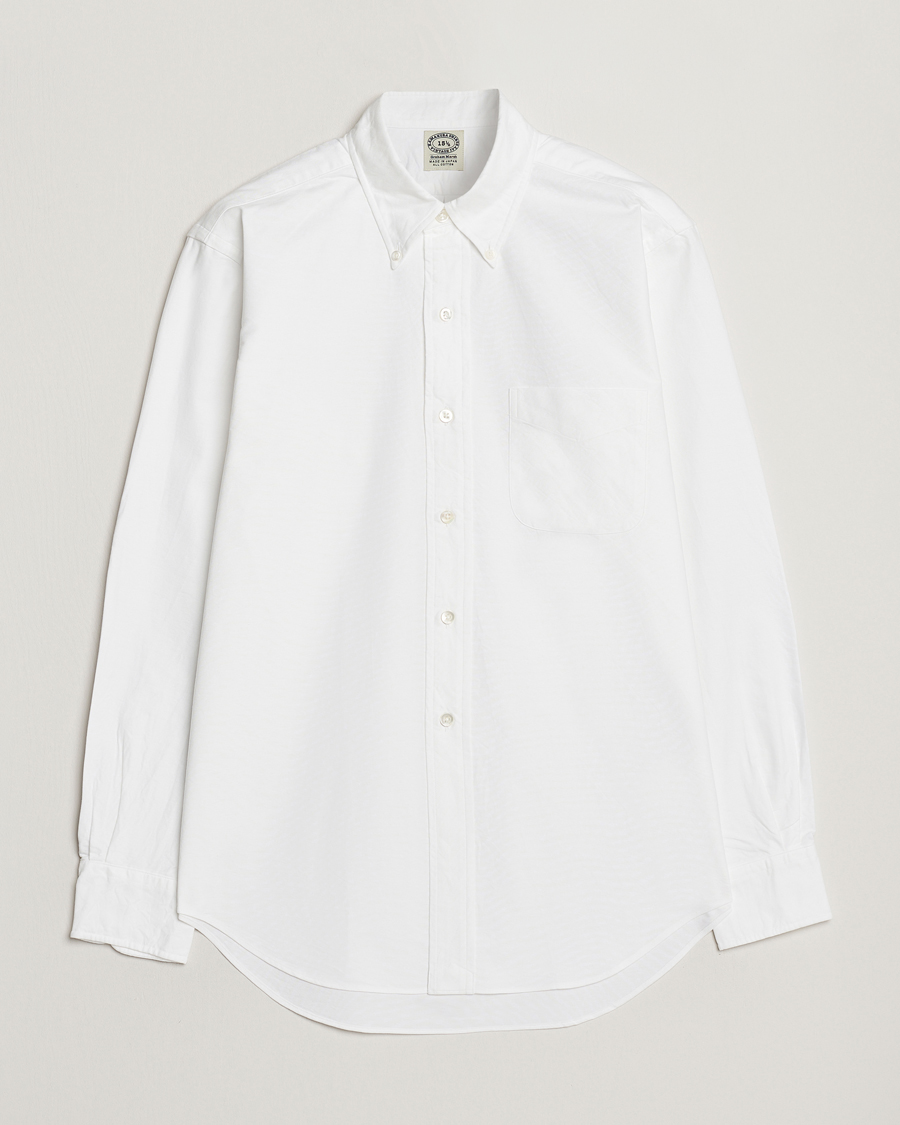 Homme | Chemises | Kamakura Shirts | Vintage Ivy Oxford Button Down Shirt White