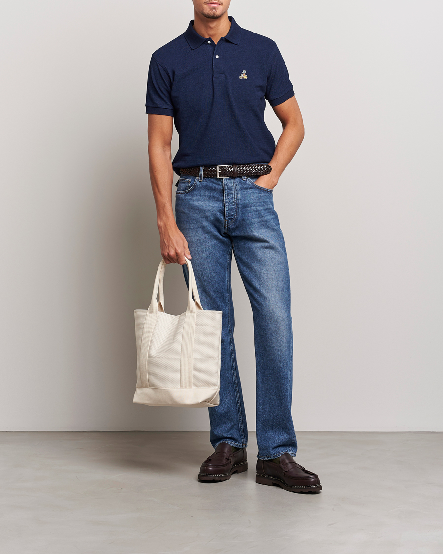 Homme | Polos | Kamakura Shirts | Vintage Ivy Short Sleeve Polo Navy