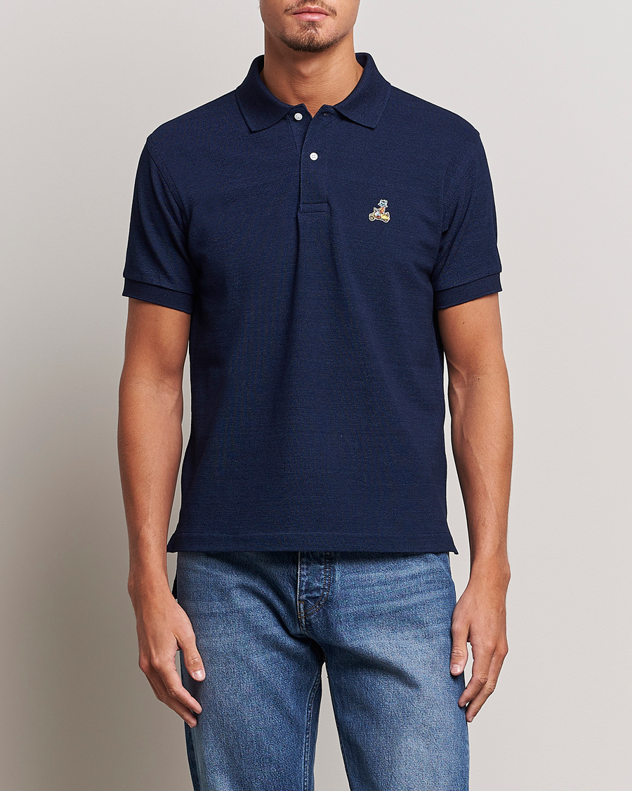 Homme | Polos | Kamakura Shirts | Vintage Ivy Short Sleeve Polo Navy