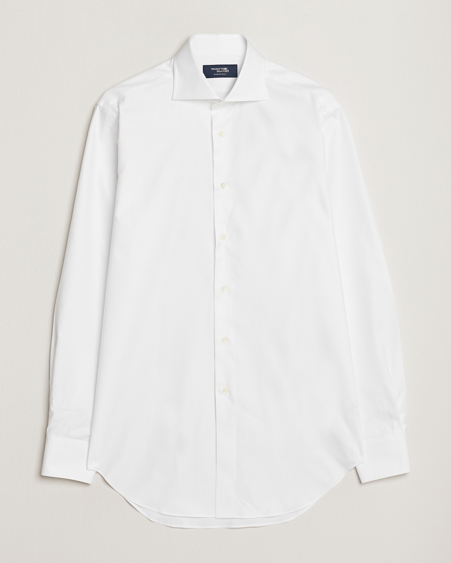 Homme | Chemises | Kamakura Shirts | Slim Fit Royal Oxford Spread Shirt White