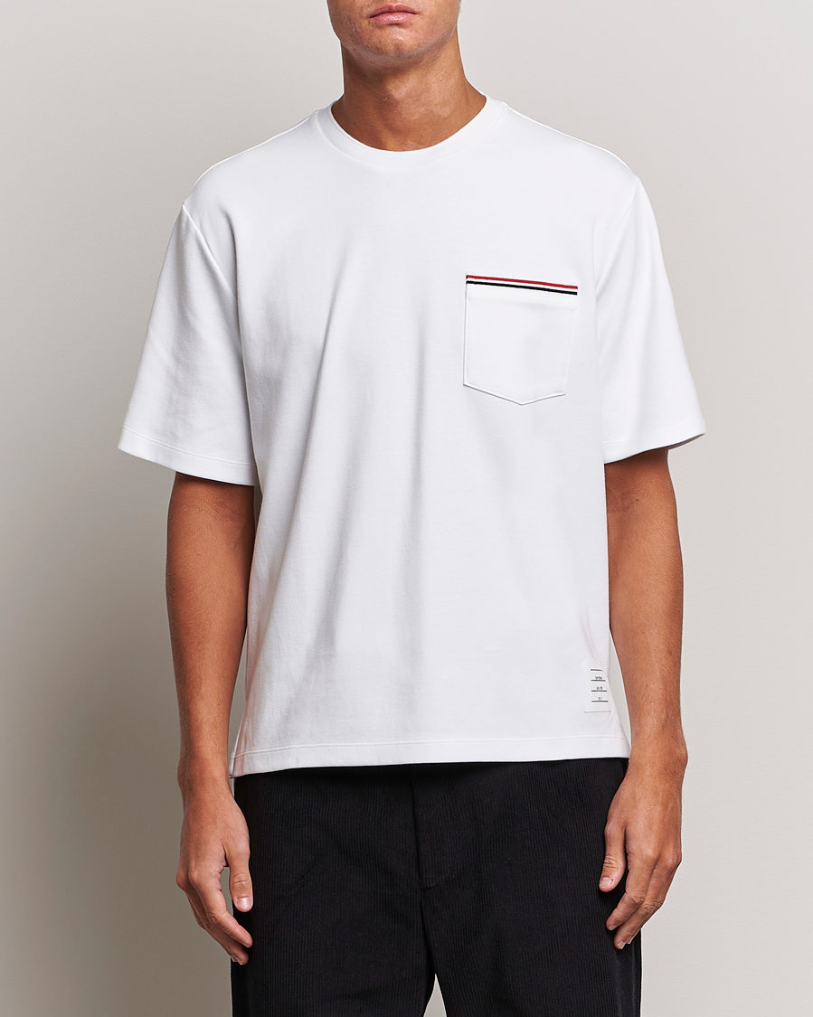 Homme | T-shirts | Thom Browne | Short Sleeve Pocket T-Shirt White
