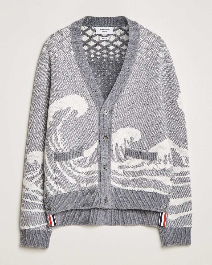 Homme | Pulls Et Tricots | Thom Browne | Fair Isle Jacquard Cardigan Grey