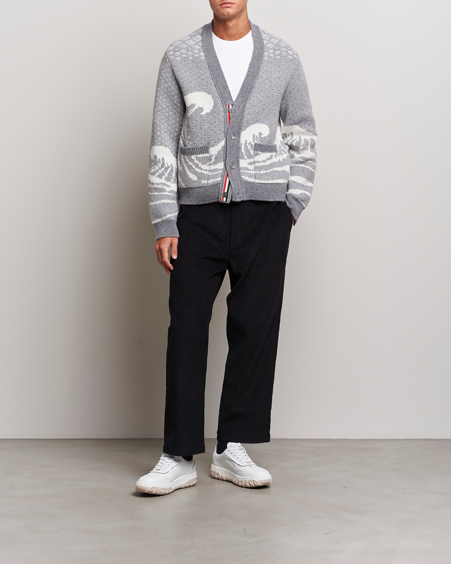 Homme | Pulls Et Tricots | Thom Browne | Fair Isle Jacquard Cardigan Grey