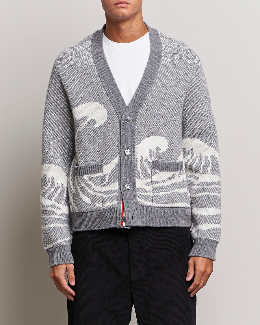 Homme | Pulls Et Tricots | Thom Browne | Fair Isle Jacquard Cardigan Grey