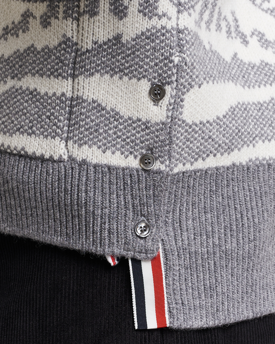 Homme | Pulls Et Tricots | Thom Browne | Fair Isle Jacquard Cardigan Grey