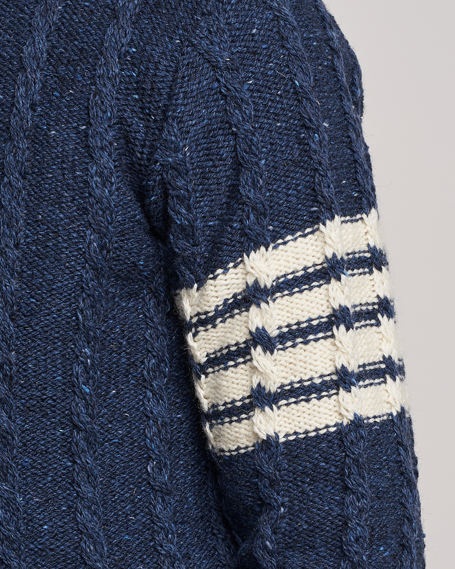 Heren | Truien | Thom Browne | Donegal Cable Sweater Blue