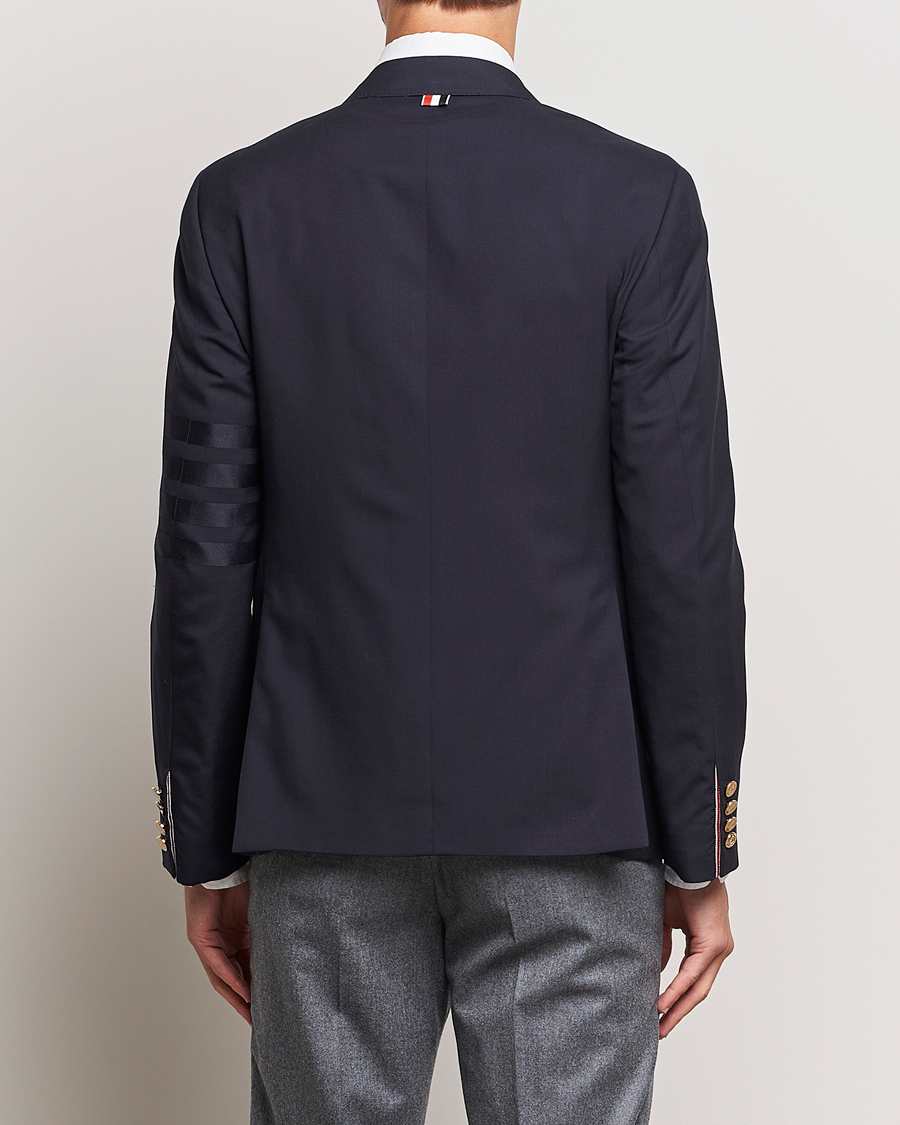 Homme | Blazers | Thom Browne | Tonal 4 Bar Wool Blazer Navy