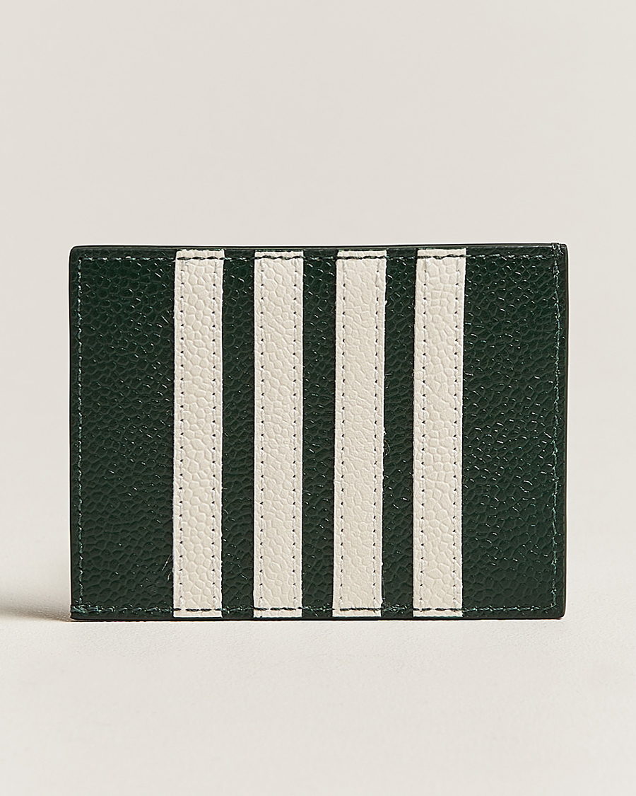 Homme | Thom Browne Pebble Grain Card Holder Dark Green | Thom Browne | Pebble Grain Card Holder Dark Green