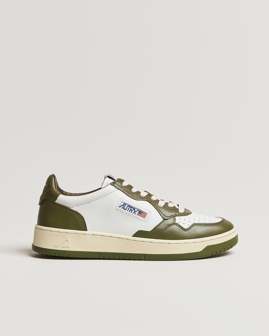 Homme | Autry Medalist Low Bicolor Leather Sneaker Military Olive | Autry | Medalist Low Bicolor Leather Sneaker Military Olive