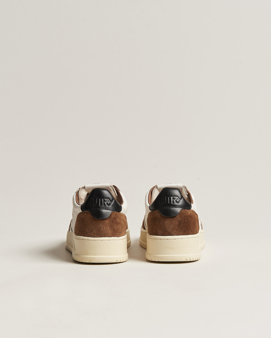 Homme | Autry Medalist Low Goat Leather/Suede Sneaker Cigarr/Black | Autry | Medalist Low Goat Leather/Suede Sneaker Cigarr/Black