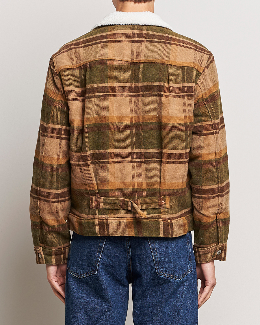 Homme | Manteaux Et Vestes | Levi's | Type I Checked Sherpa Trucker Winter Moss