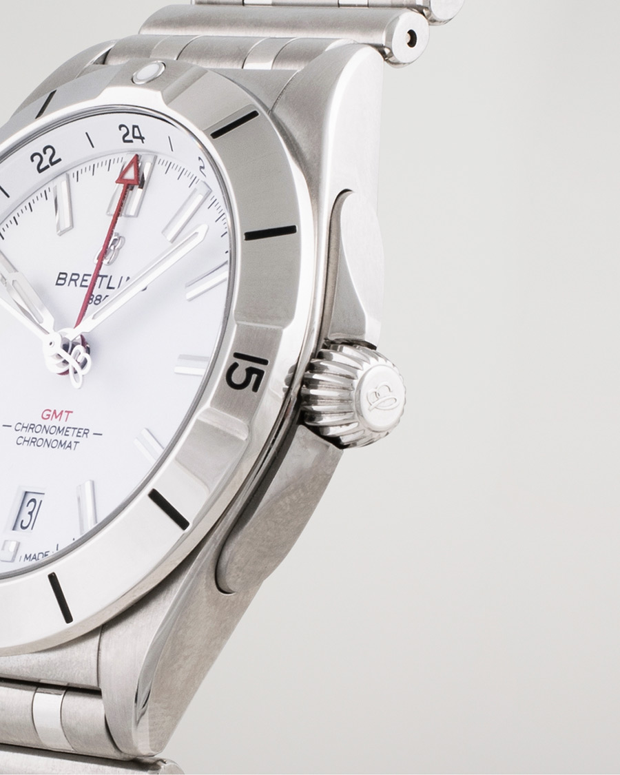Homme | Breitling Pre-Owned Chronomat GMT 40 A32398 Steel White | Breitling Pre-Owned | Chronomat GMT 40 A32398 Steel White